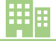 Green Mix-Use Building Icon